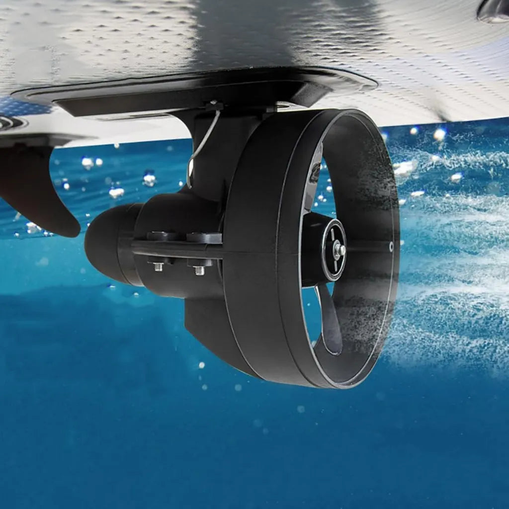 Motore Elettrico per SUP e Surf, 288W con Pinna e Propulsione a 12V, Kit Ricaricabile per Kayak e Tavola