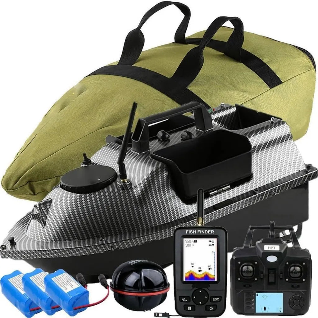 Barchino da Pesca GPS 500M con Fishfinder LCD e Accessori