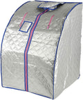 Sauna a vapore portatile - con telecomando, design portatile, 1000 W, argento