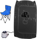 Sauna a vapore portatile – con generatore di vapore, con telecomando, design portatile, 80x80x135 cm, 1000 W, nero