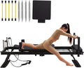 Reformer Pilates - pieghevole, uso domestico, uso professionale, 120 kg, nero