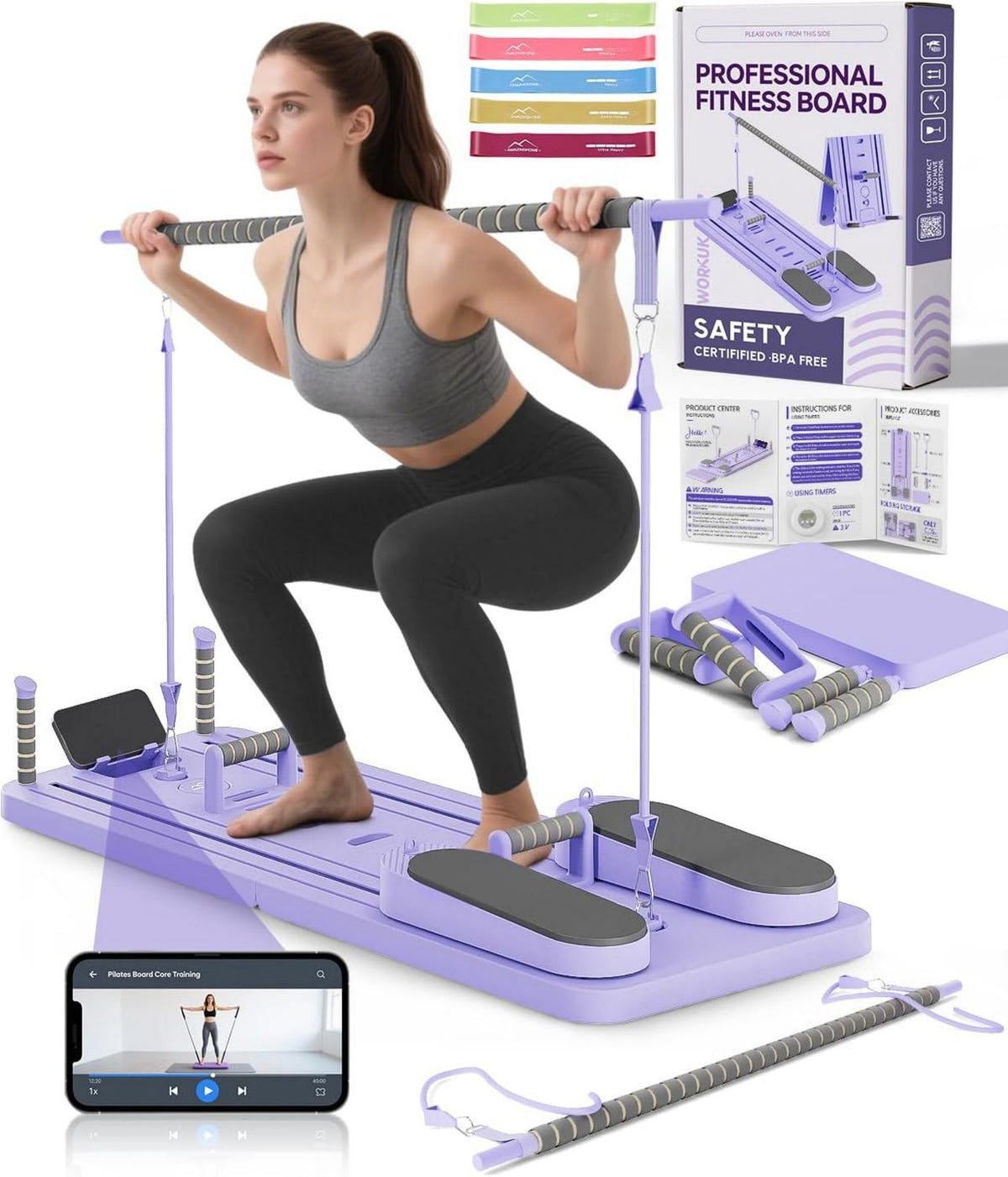 Tavola Pilates: con fasce di resistenza