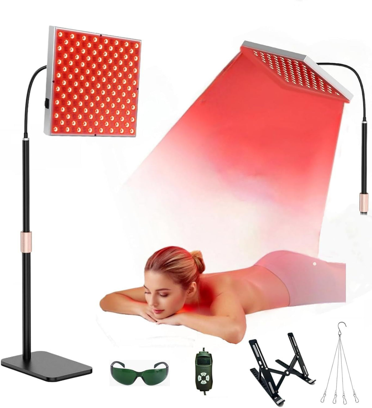 Dispositivo per terapia a luce rossa – display LED, 660 nm, 850 nm, 225 LED