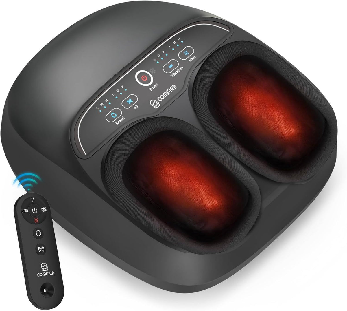 COMFIER Massaggiatore elettrico - funzione riscaldante, massaggio a compressione d'aria, tecnologia 3D/4D
