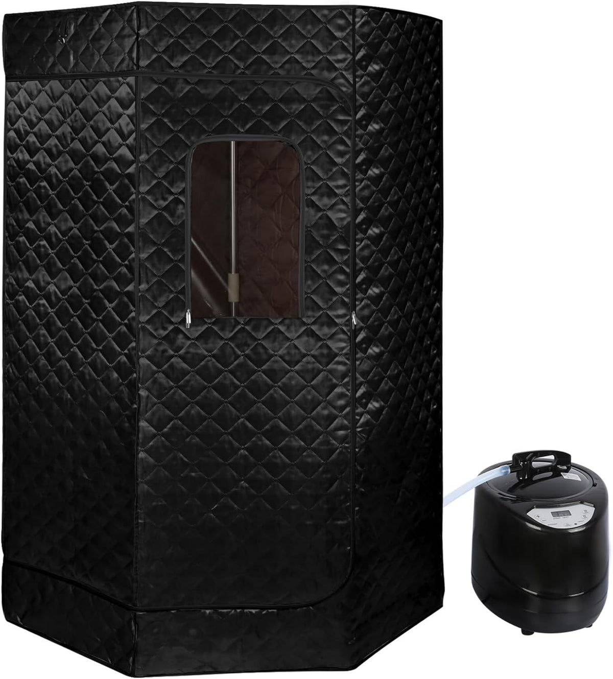 Sauna a vapore portatile: design portatile, uso domestico, 90 x 90 x 180, 3 l, nero