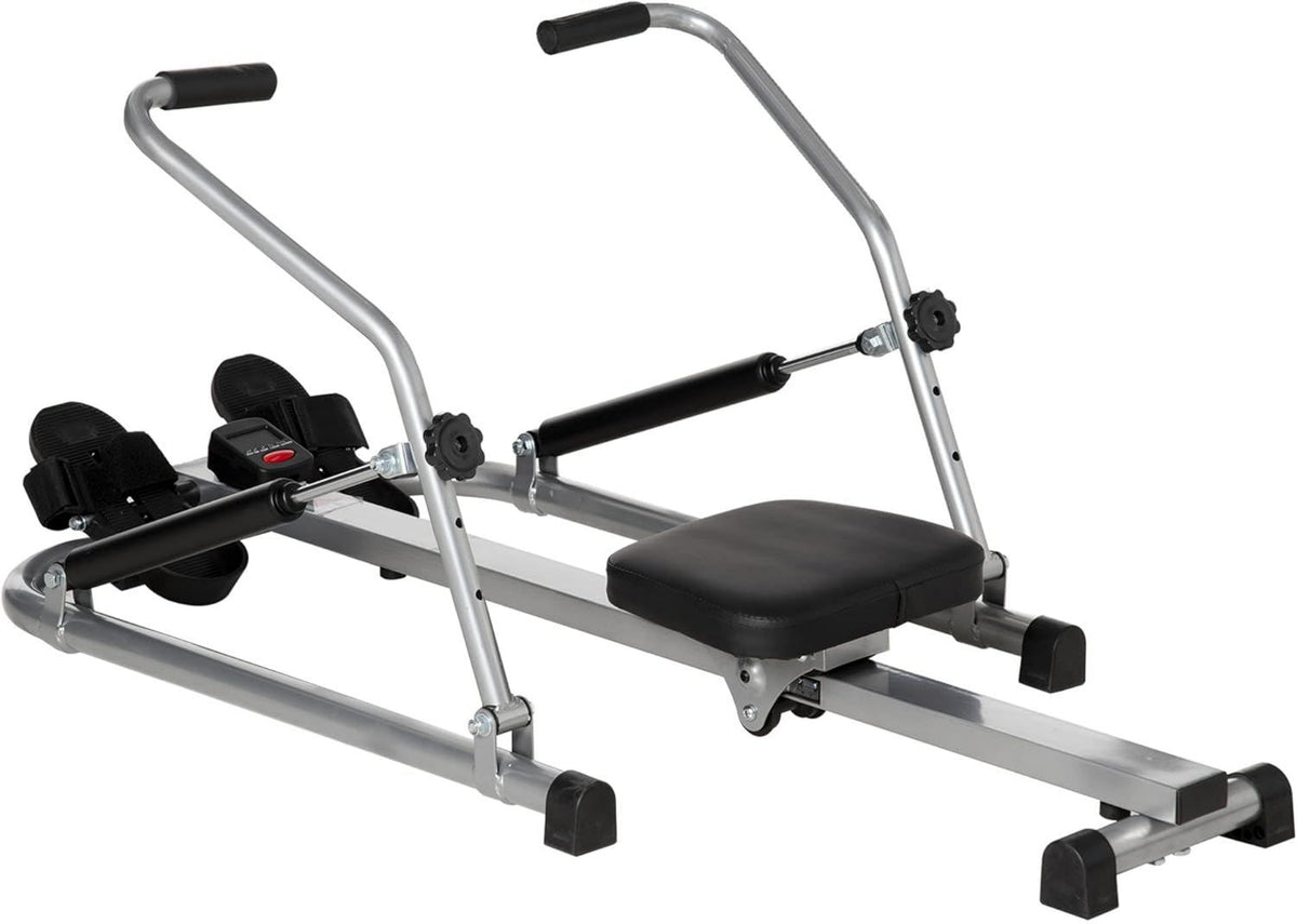 HOMCOM Vogatore: struttura in acciaio, resistenza idraulica, pieghevole, uso domestico, 129 x 70 x 70 cm, 3 Livelli, grigio