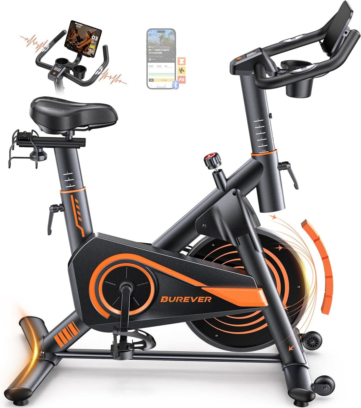 Cyclette - resistenza magnetica, funzionamento silenzioso, uso domestico, 15KG, 160 kg