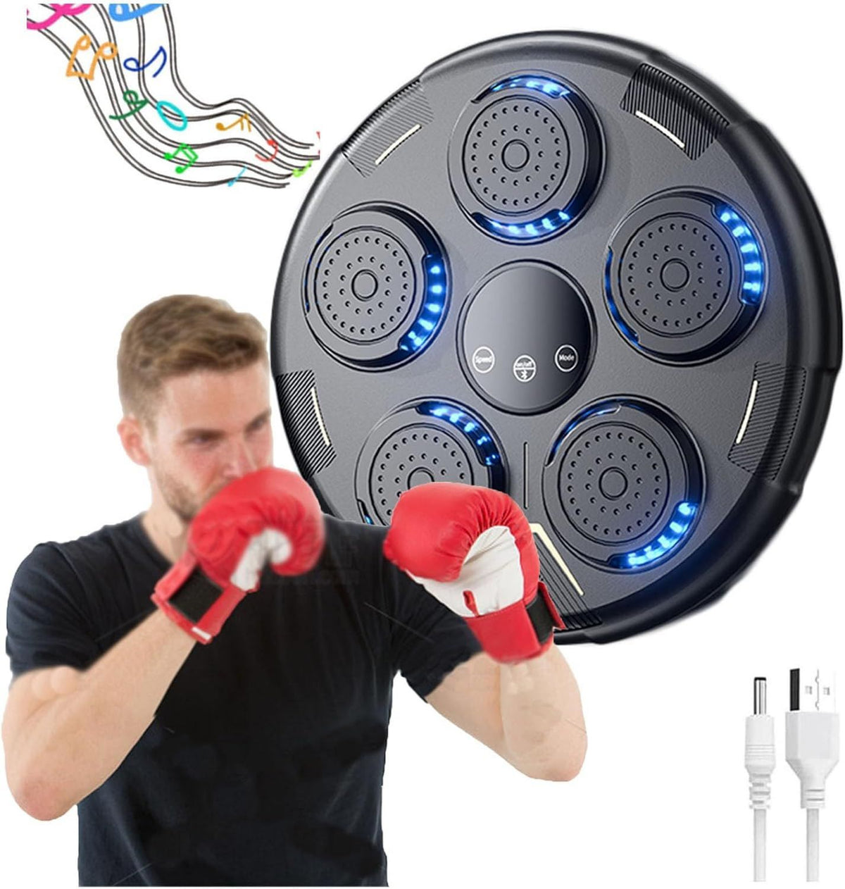 Macchina da boxe musicale – montaggio a parete, connettività Bluetooth