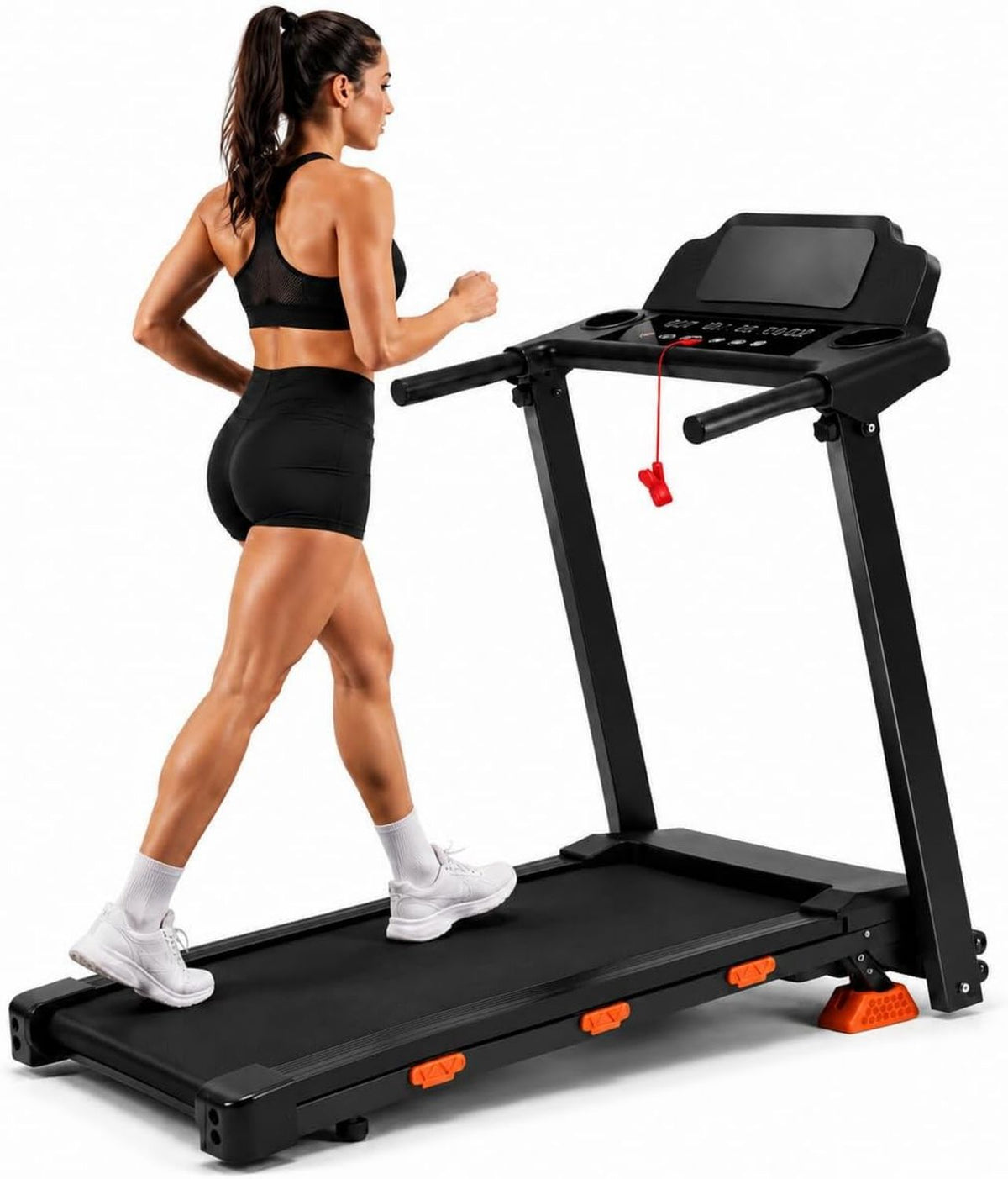 Tapis roulant da scrivania - funzionamento silenzioso, inclinazione regolabile, pieghevole, display LED, 138 kg, 12km/h, 3.0HP