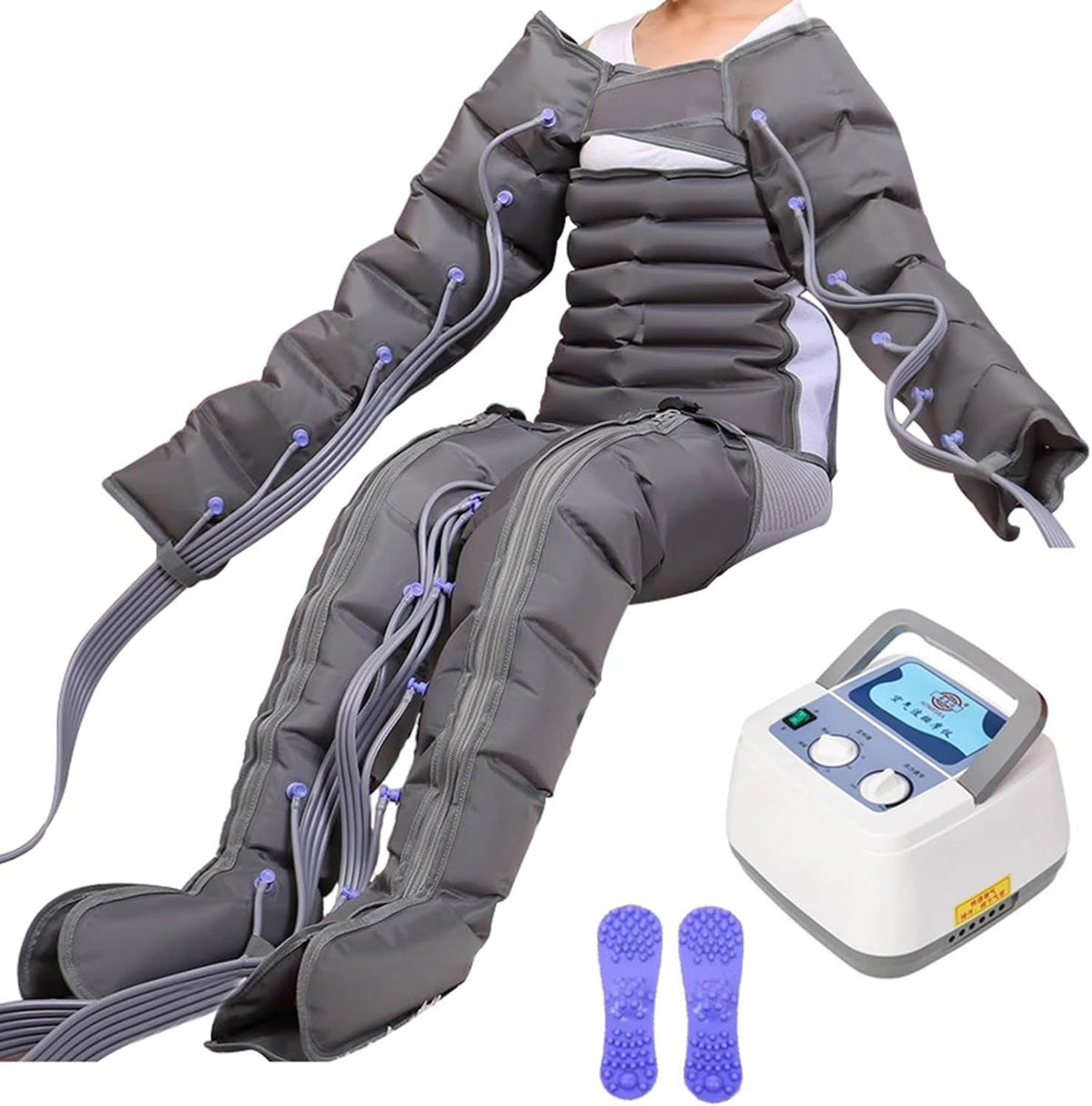 Stivali per pressoterapia - allenamento total body, per braccia e gambe, regolabile, con timer