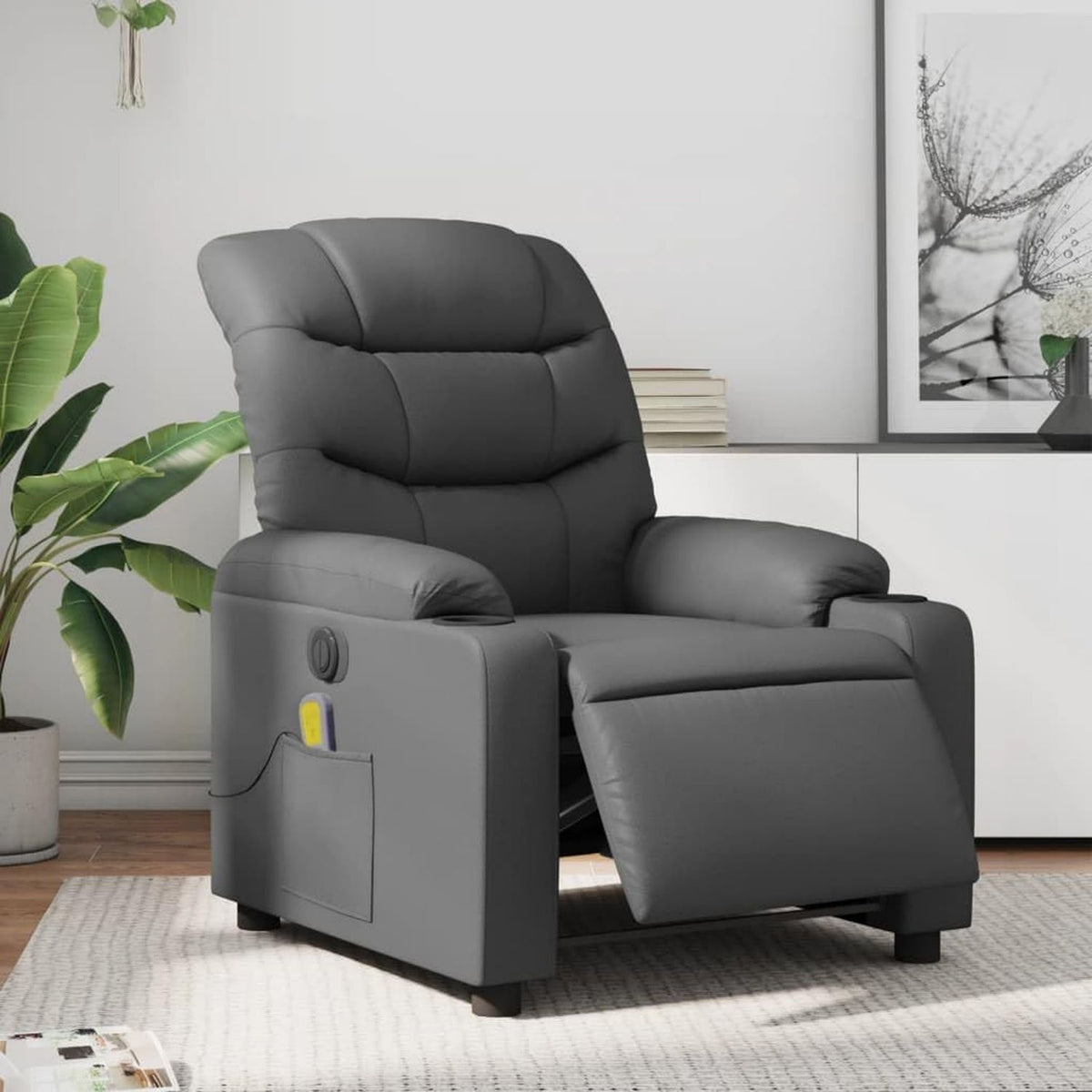 Rantry Poltrona Massaggiante Elettrica Reclinabile Grigio Similpelle – allenamento total body